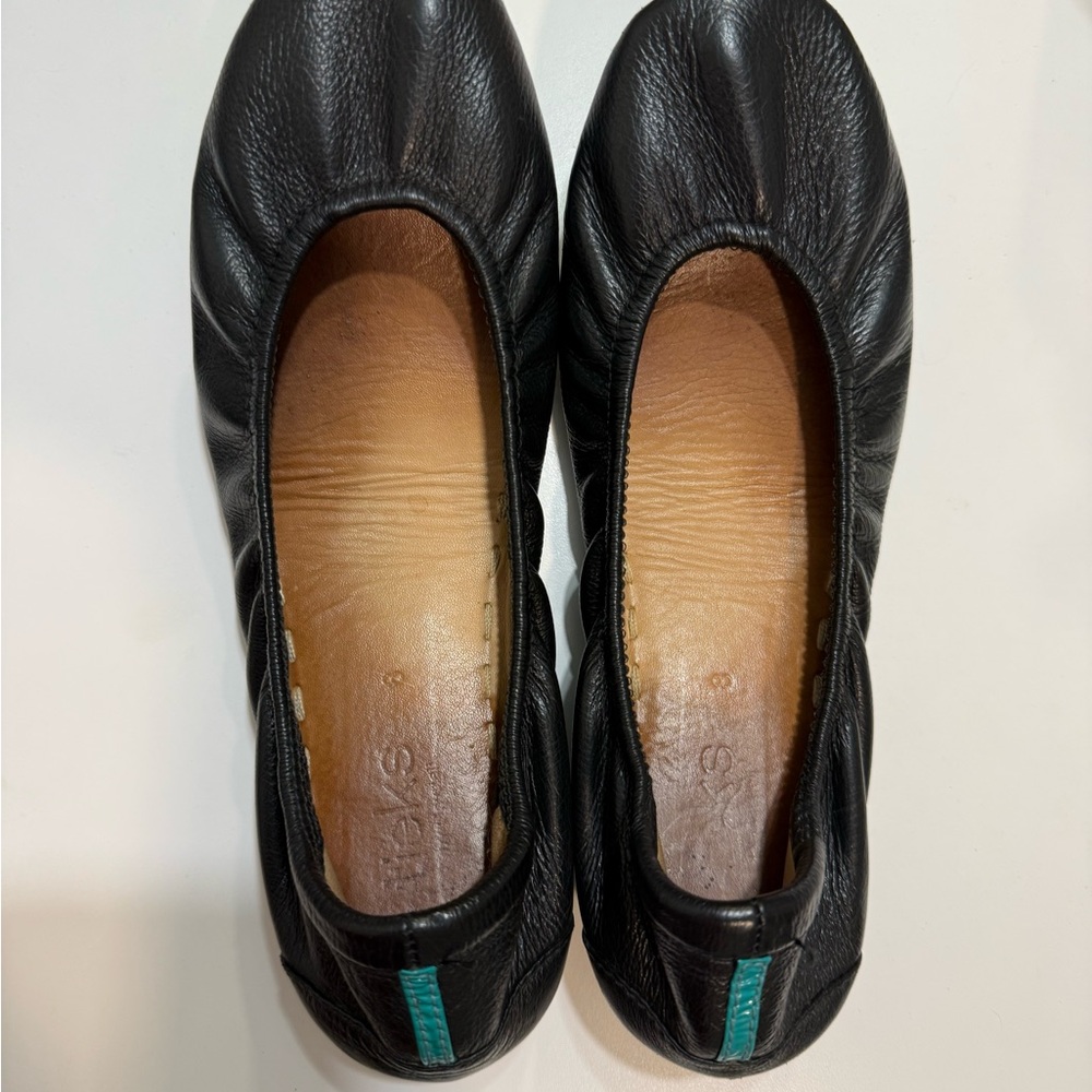 Tieks Black Leather Flats